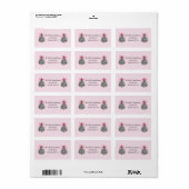 Roze Lint Boom Retouradreslabels Etiket (Full Sheet)