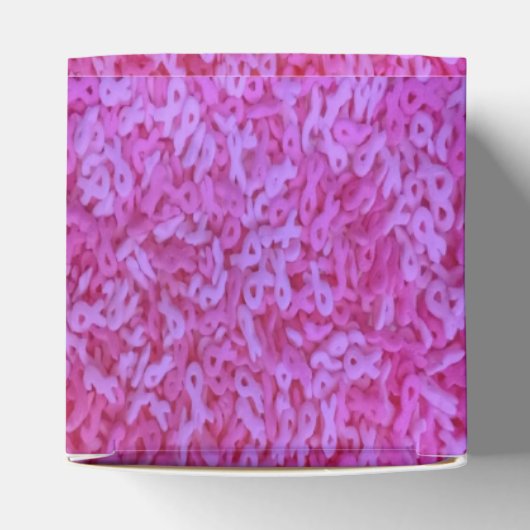Roze Lint Borstkanker Awareness geschenkdoos Bedankdoosjes (Bovenkant)