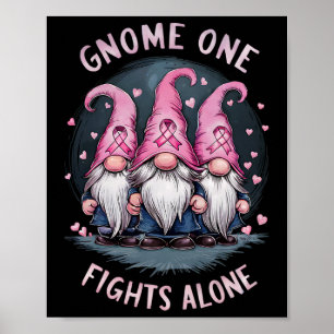 Roze lint Borstkanker Bewustzijn Gnoom One Fight Poster