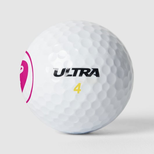 Roze Lint Borstkanker Bewustzijn Golf Ball Golfballen (Logo)