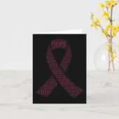 Roze lint borstkanker bewustzijn kaart (Gele Bloem)