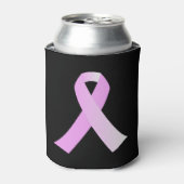 Roze lint borstkanker bewustzijn Koelbox Blikjeskoeler (Blikje Voorkant)