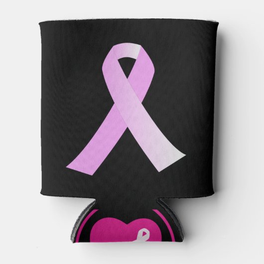 Roze lint borstkanker bewustzijn Koelbox Blikjeskoeler (Voorkant)
