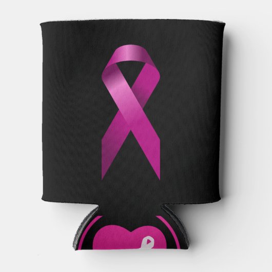 Roze lint borstkanker bewustzijn Koelbox Blikjeskoeler (Voorkant)