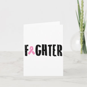 Roze lint Borstkanker Bewustzijn Krijger Gift Kaart