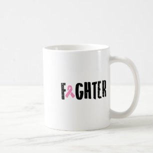 Roze lint Borstkanker Bewustzijn Krijger Gift Koffiemok