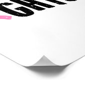 Roze lint Borstkanker Bewustzijn Krijger Gift Poster (Hoek)