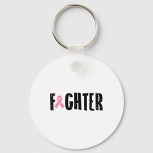 Roze lint Borstkanker Bewustzijn Krijger Gift Sleutelhanger