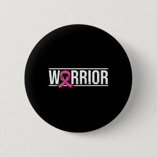 Roze lint Borstkanker Bewustzijn Krijger Strijd Ronde Button 5,7 Cm
