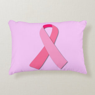 Roze Lint Borstkanker Bewustzijn Kunst Accent Kussen