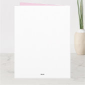 Roze Lint Borstkanker Bewustzijn met bloemen Kaart (Achterkant)