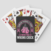 Roze lint borstkanker bewustzijn Roze strijd Pokerkaarten (Achterkant)