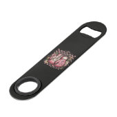 Roze Lint Borstkanker Bewustzijn Speed Flessenopener (Achterkant Gekanteld)