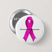 Roze Lint Borstkanker Bewustzijn Steun Ronde Button 5,7 Cm (Voorkant /achterkant)