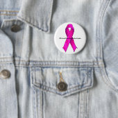 Roze Lint Borstkanker Bewustzijn Steun Ronde Button 5,7 Cm (In situ)