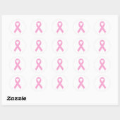 Roze lint borstkanker bewustzijn stickers (Vel)