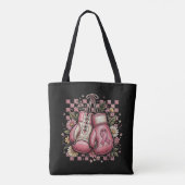 Roze Lint Borstkanker Bewustzijn Tote Bag (Achterkant)