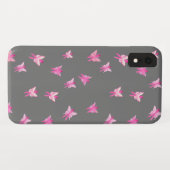 roze lint borstkanker bewustzijn vlinders Case-Mate iPhone case (Achterkant (horizontaal))
