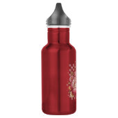 Roze lint borstkanker bewustzijn waterfles (Links)