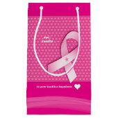 Roze lint Borstkanker Bewustzijn Zelfzorg Liefde Klein Cadeauzakje (Voorkant)