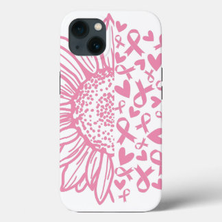 Roze Lint Borstkanker Bewustzijn Zonnebloem Case-Mate iPhone Case