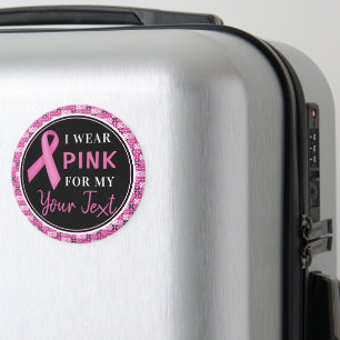 Roze Lint Borstkanker Bewustzijnsontwerp Magneet