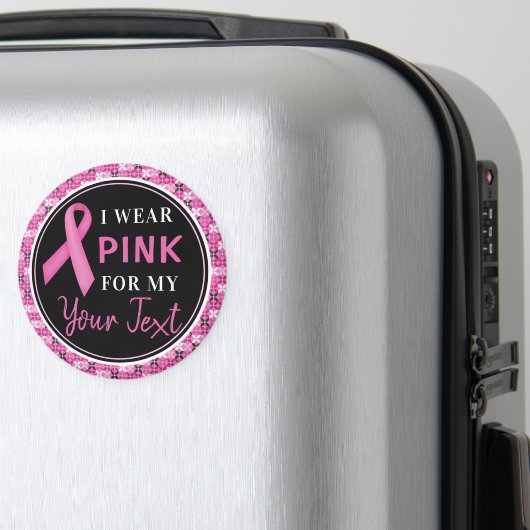 Roze Lint Borstkanker Bewustzijnsontwerp Magneet (Insitu (bagage))