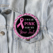 Roze Lint Borstkanker Bewustzijnsontwerp Ronde Button 4,0 Cm (In situ)