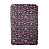 Roze Lint Borstkanker Bewustzijnspatroon Badmat (Voorkant Verticaal)