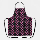 Roze Lint Borstkanker Bewustzijnspatroon Schort (Voorkant)