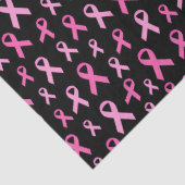 Roze Lint Borstkanker Bewustzijnspatroon Tissuepapier (Detail)