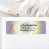 Roze lint Borstkanker kleurrijke radiale La Etiket (Insitu)