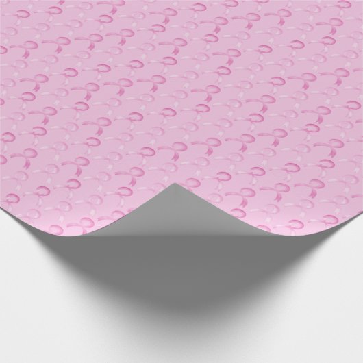 Roze lint, borstkanker, ondersteuning, cadeau, cadeaupapier (Hoek)