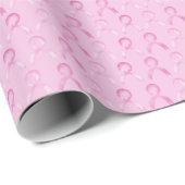 Roze lint, borstkanker, ondersteuning, cadeau, cadeaupapier (Rol Hoek)