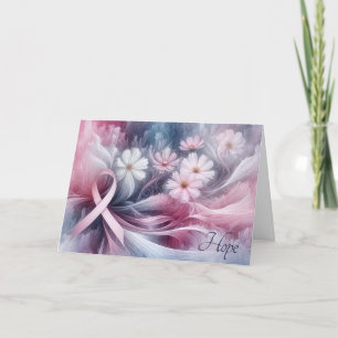 Roze lint borstkanker ondersteuning kaart