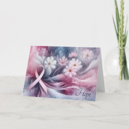 Roze lint borstkanker ondersteuning kaart