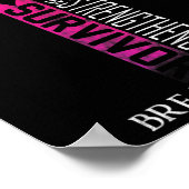 Roze lint borstkanker Overlevende Christelijke kru Poster (Hoek)
