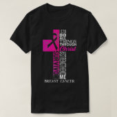 Roze lint borstkanker Overlevende Christelijke kru T-shirt (Design voorkant)