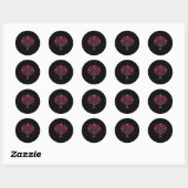 Roze lint Borstkanker Overlevende Hoop Geloof Lief Ronde Sticker (Vel)