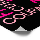 Roze lint Borstkanker Overlevenden Poster (Hoek)