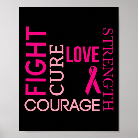 Roze lint Borstkanker Overlevenden Poster (Voorkant)