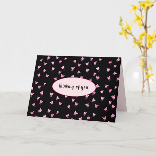 roze lint - borstkankeraffaire kaart (Gele Bloem)