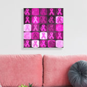 Roze lint, borstkankerbewustmakingscanvas canvas afdruk (Insitu (Woonkamer))