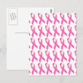 Roze Lint Borstkankerbewustzijn Briefkaart (Voorkant / Achterkant)