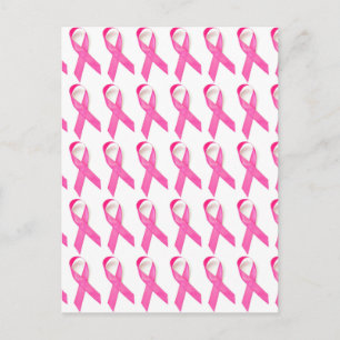 Roze Lint Borstkankerbewustzijn Briefkaart