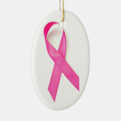 Roze Lint Borstkankerbewustzijn Keramisch Ornament (Rechts)