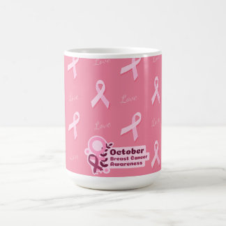 Roze Lint Borstkankerbewustzijn Koffiemok