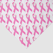 Roze Lint Borstkankerbewustzijn Tissuepapier (Detail)