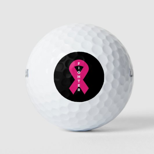 Roze lint borstkankerbewustzijnsmaand golfballen (Voorkant)