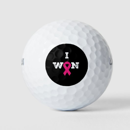 Roze lint borstkankerbewustzijnsmaand golfballen (Voorkant)
